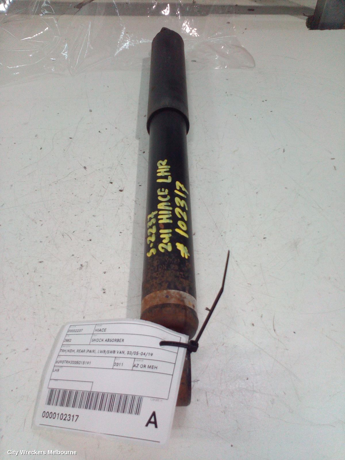 TOYOTA HIACE SHOCK ABSORBER, TRH/KDH, REAR (PAIR), LWB/SWB VAN, 03/2005 - 04/2019 - Image 1