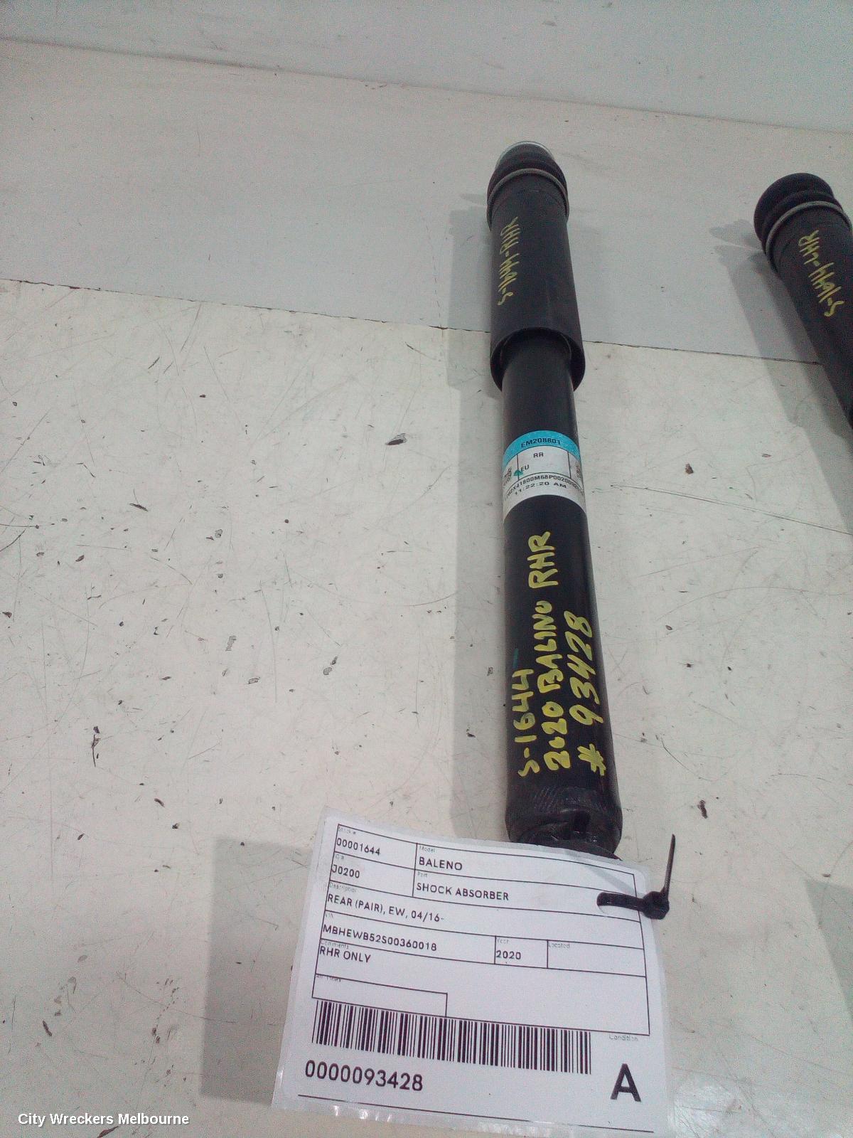 SUZUKI BALENO SHOCK ABSORBER, REAR (PAIR), EW, 04/2016 ONWARDS - Image 1