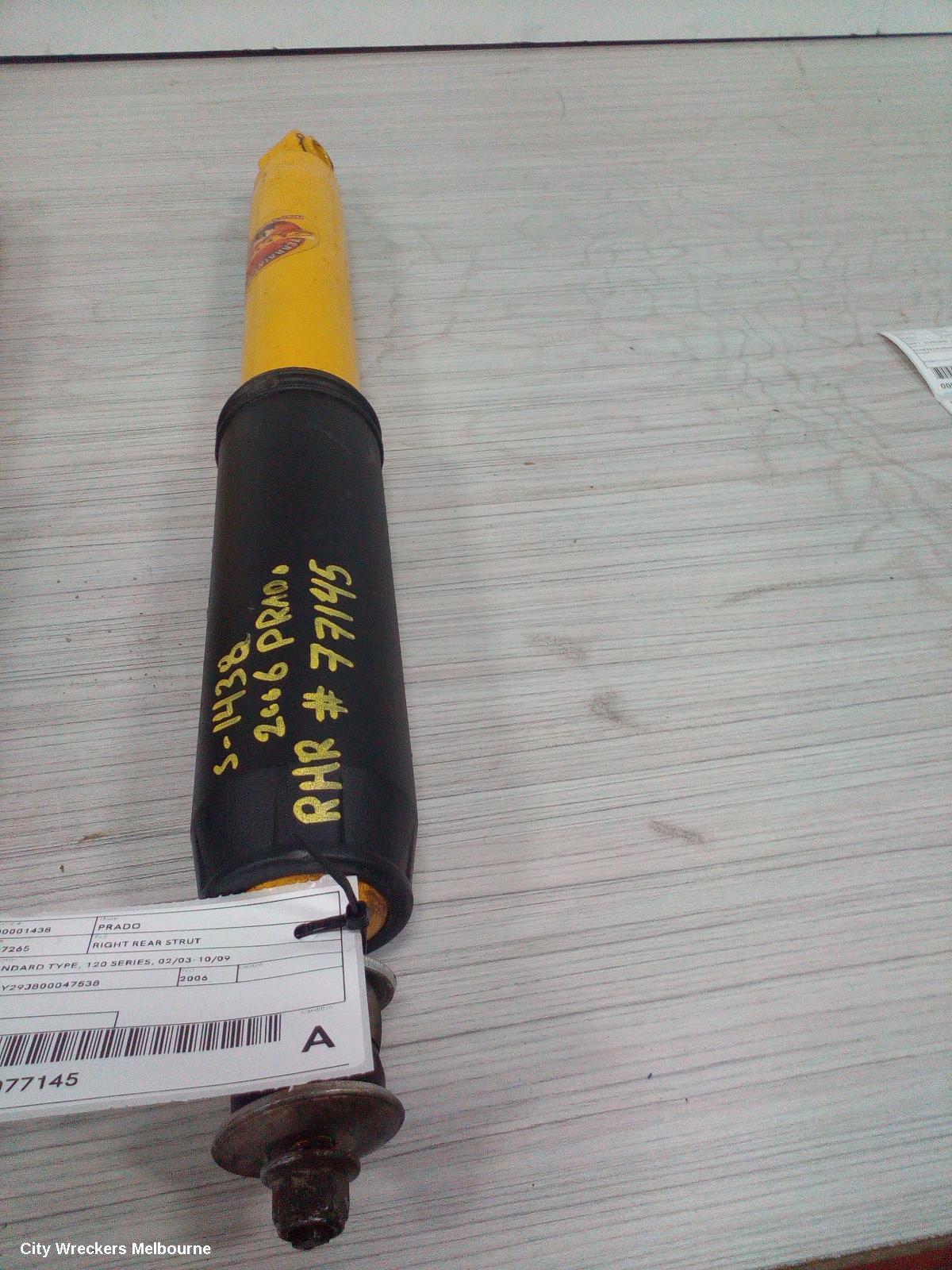 TOYOTA PRADO RIGHT REAR STRUT, STANDARD TYPE, 120 SERIES, 02/2003 - 10/2009 - Image 1