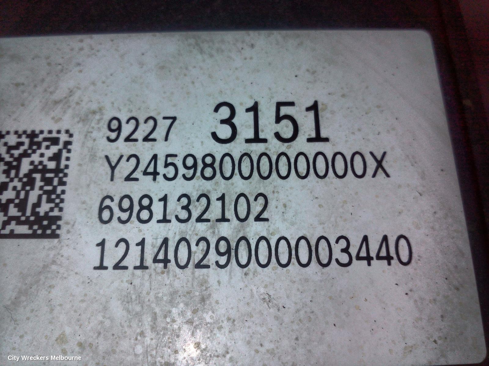 HOLDEN COMMODORE ABS PUMP/MODULATOR, VF, NON TRACTION CONTROL TYPE, 05/2013 - 12/2017 - Image 2