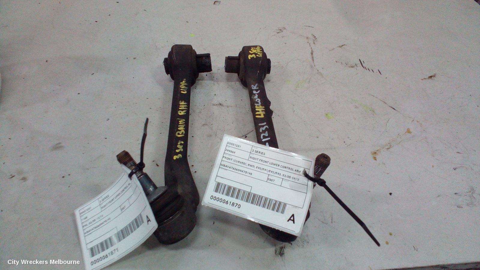 BMW 3 SERIES RIGHT FRONT LOWER CONTROL ARM, FRONT (CURVED), RWD, E90/E91/E92/E93, 03/2005 - 09/2013 - Image 2