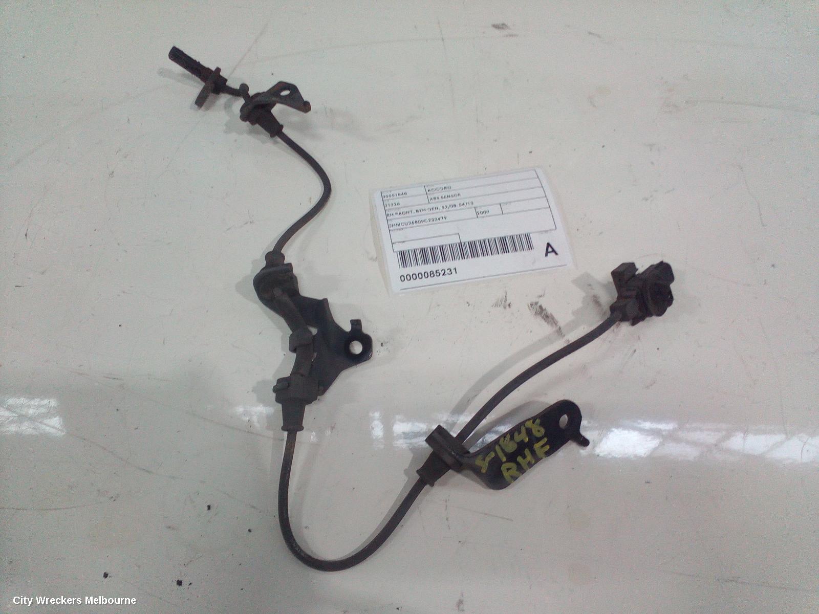 HONDA ACCORD ABS SENSOR, RH FRONT, 8TH GEN, 02/2008 - 04/2013 - Image 2