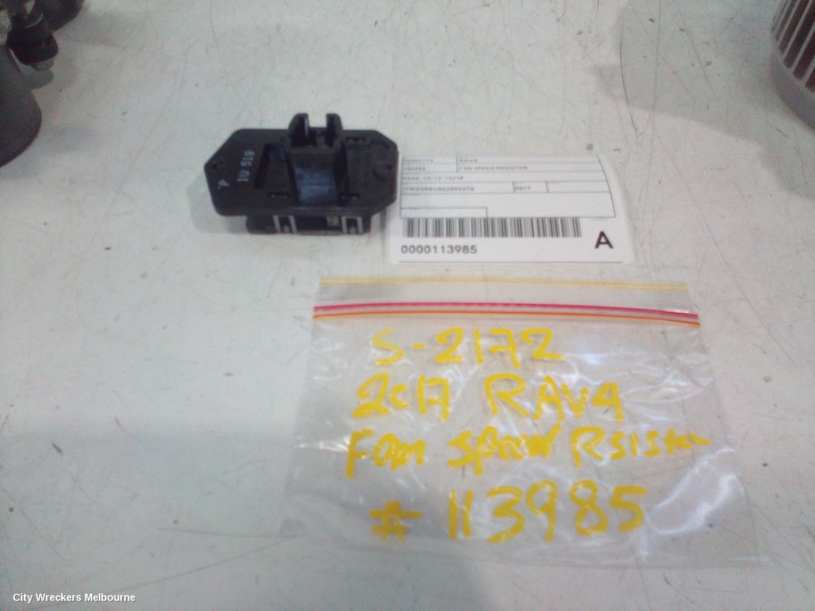 TOYOTA RAV4 FAN SPEED RESISTOR, XA40, 12/2012 - 12/2018 - Image 2
