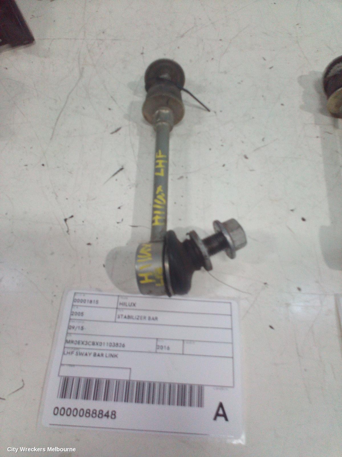 TOYOTA HILUX STABILISER BAR, 2WD, FRONT SWAY BAR, 09/2015 ONWARDS - Image 1