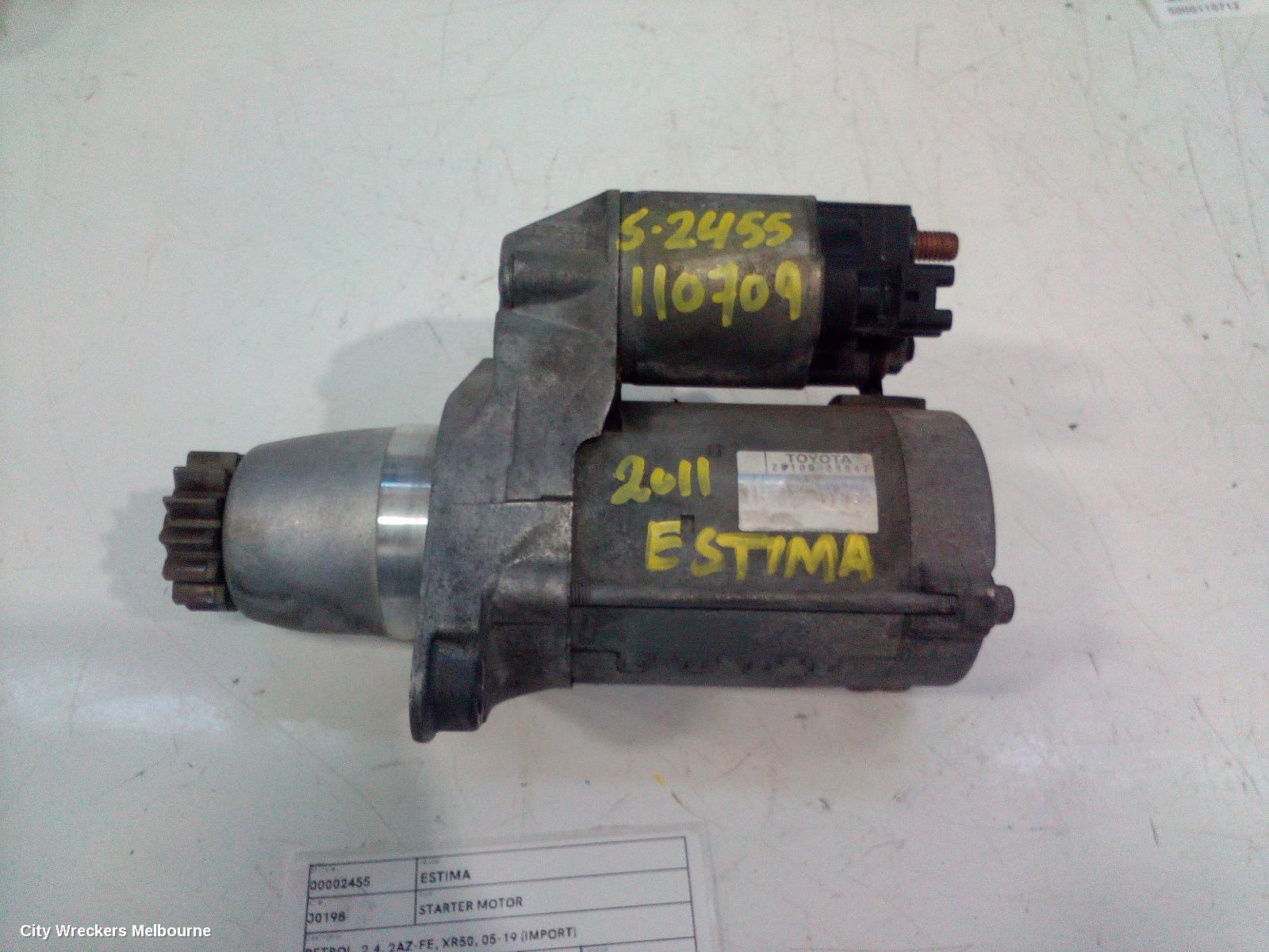 TOYOTA ESTIMA STARTER, PETROL, 2.4, 2AZ-FE, XR50, 05-19 (IMPORT) - Image 2