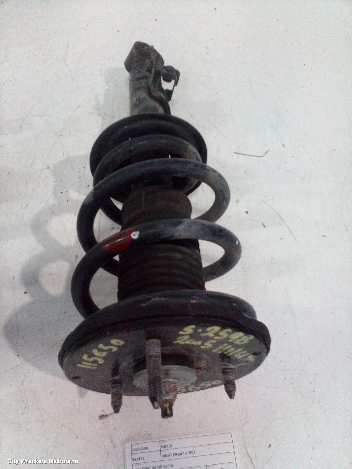 TOYOTA HILUX RIGHT FRONT STRUT, 2WD TYPE, 03/2005 - 08/2015 - Image 2