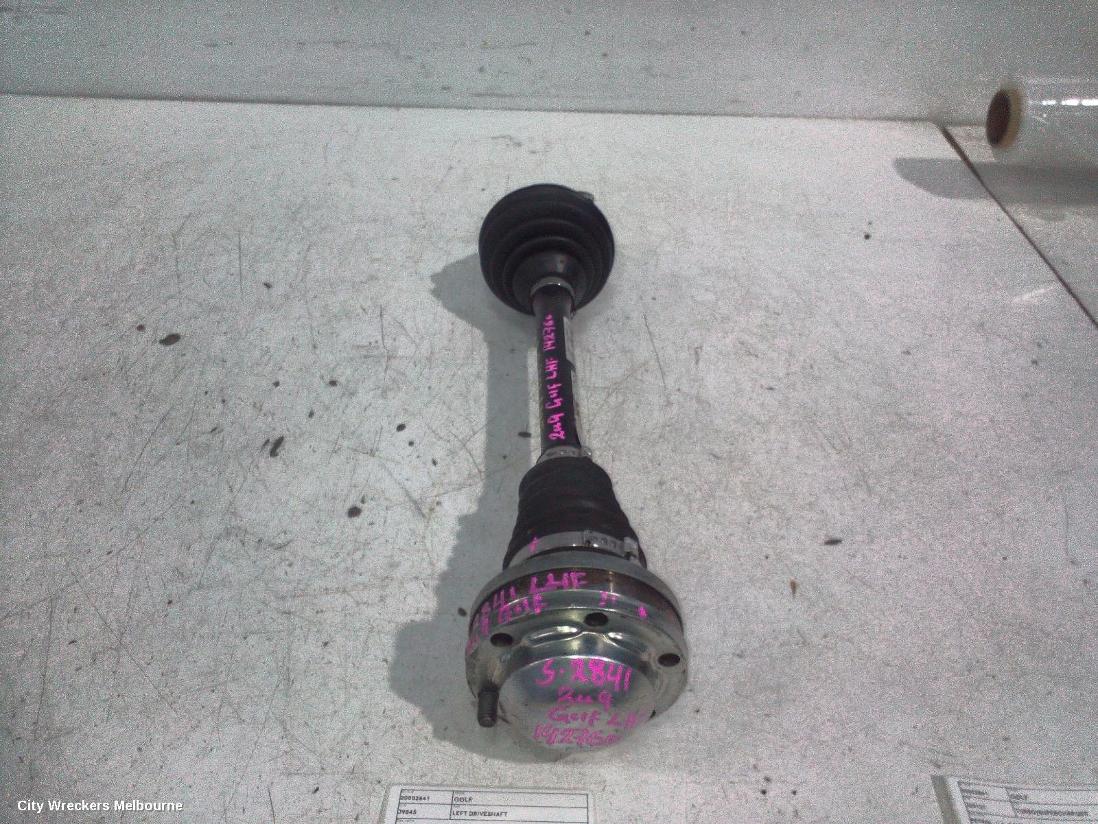 VOLKSWAGEN GOLF LEFT DRIVESHAFT, FRONT, AUTO T/M, PETROL, 1.4, GEN 6, 10/2008 - 01/2016 - Image 2