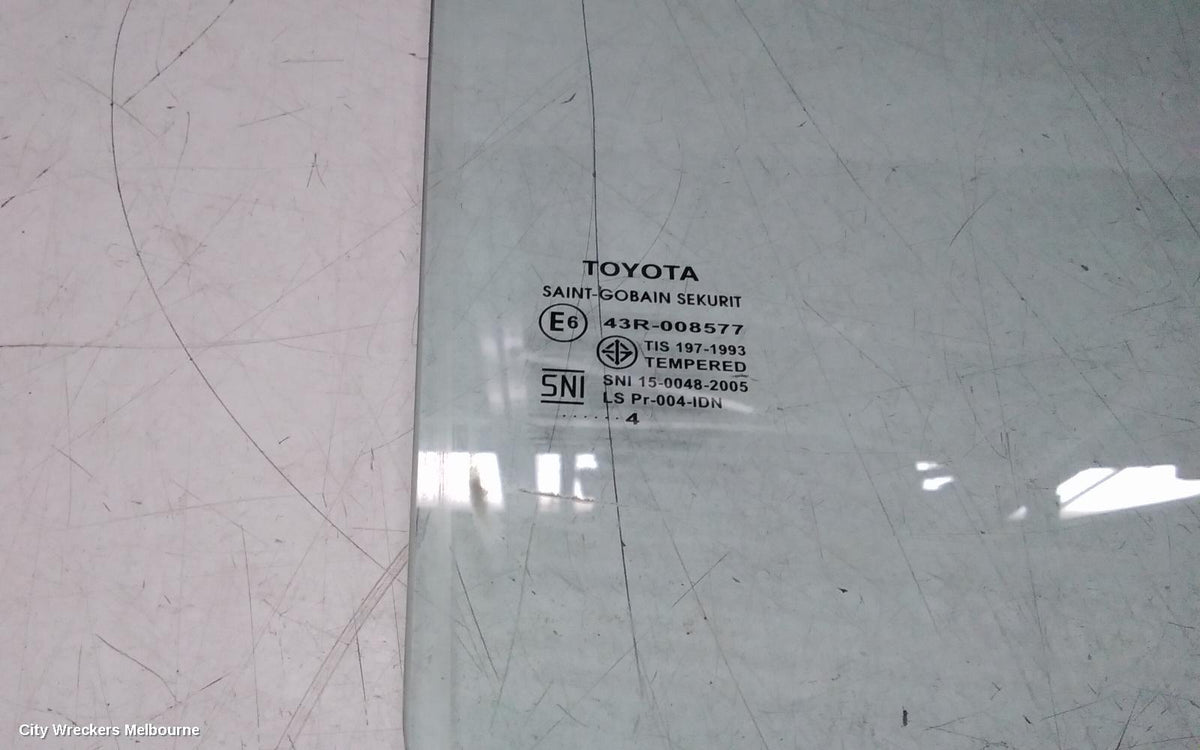 TOYOTA COROLLA RIGHT REAR DOOR WINDOW, ZRE172R, 12/2013 - 06/2019 - Image 3