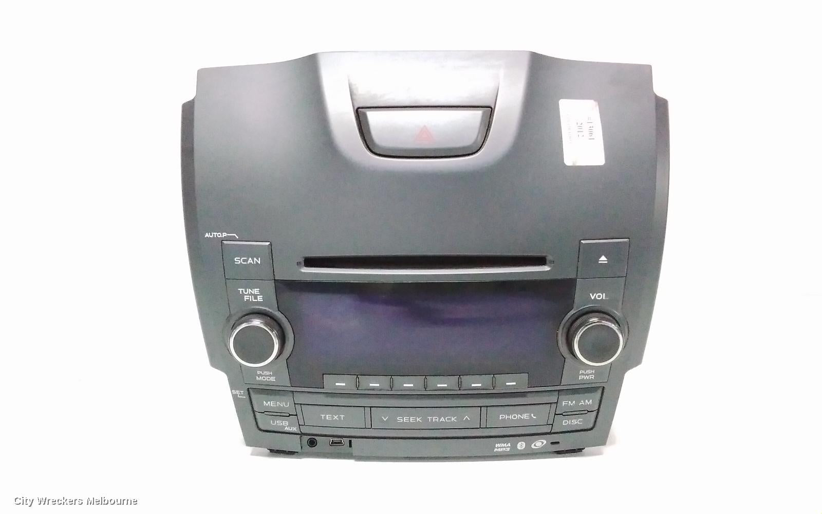 HOLDEN COLORADO RADIO/CD/DVD/SAT/TV, CD/MP3/AUX, W/ BLUETOOTH, RG/RG 7, 01/2012 - 12/2020 - Image 2