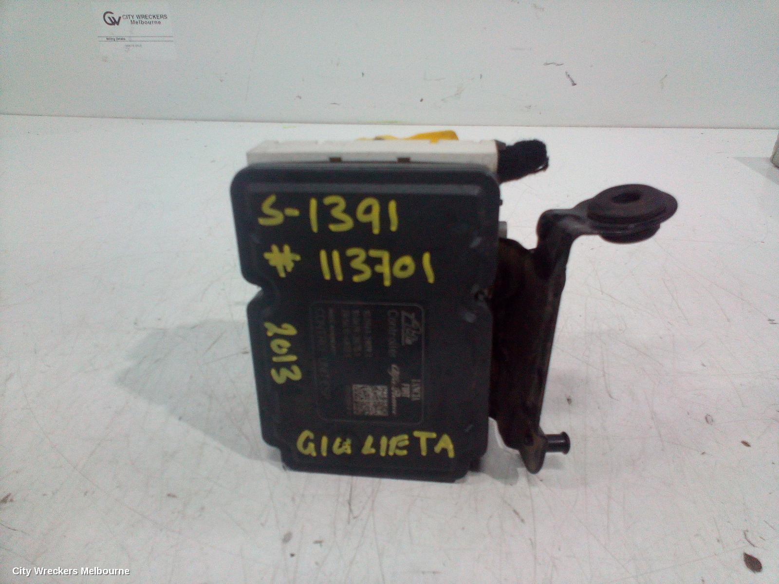 ALFA ROMEO GIULIETTA ABS PUMP/MODULATOR, 940 SERIES, 01/2011 - 12/2020 - Image 1