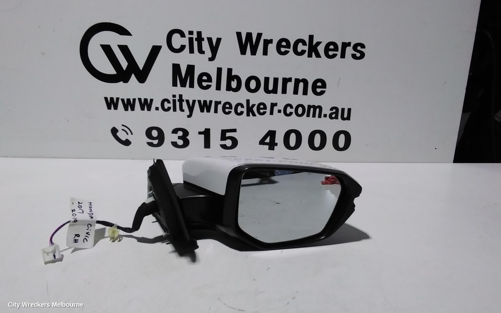 HONDA CIVIC RIGHT DOOR MIRROR, 10TH GEN, VTI-S, MANUAL FOLDING, W/ INDICATOR, 05/2016 - 08/2021 - Image 1