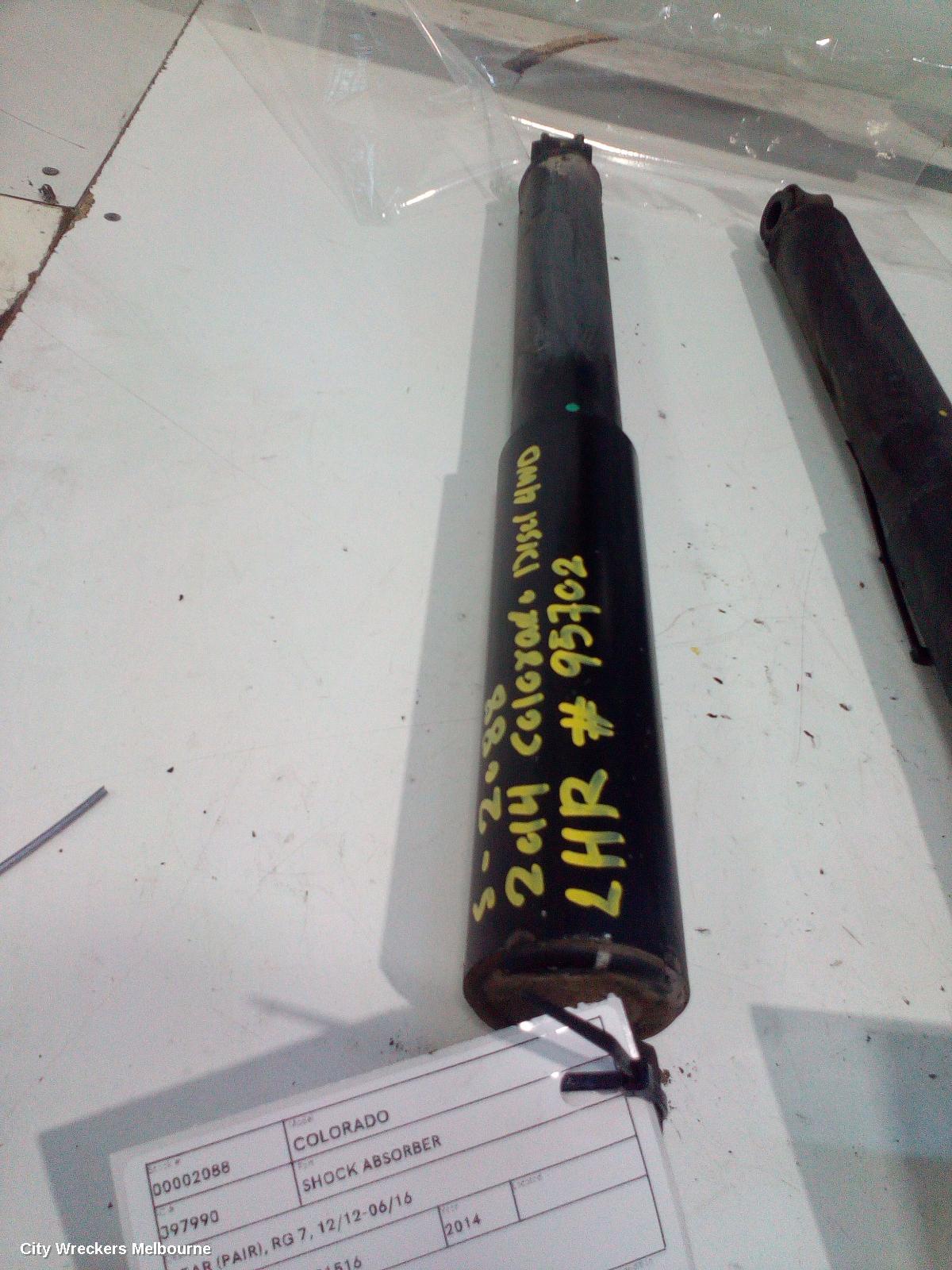 HOLDEN COLORADO SHOCK ABSORBER, REAR (PAIR), RG 7, 12/2012 - 06/2016 - Image 1