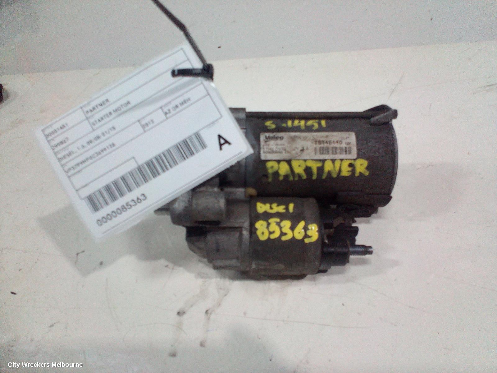 PEUGEOT PARTNER STARTER, DIESEL, 1.6, 09/2008 - 01/2015 - Image 2