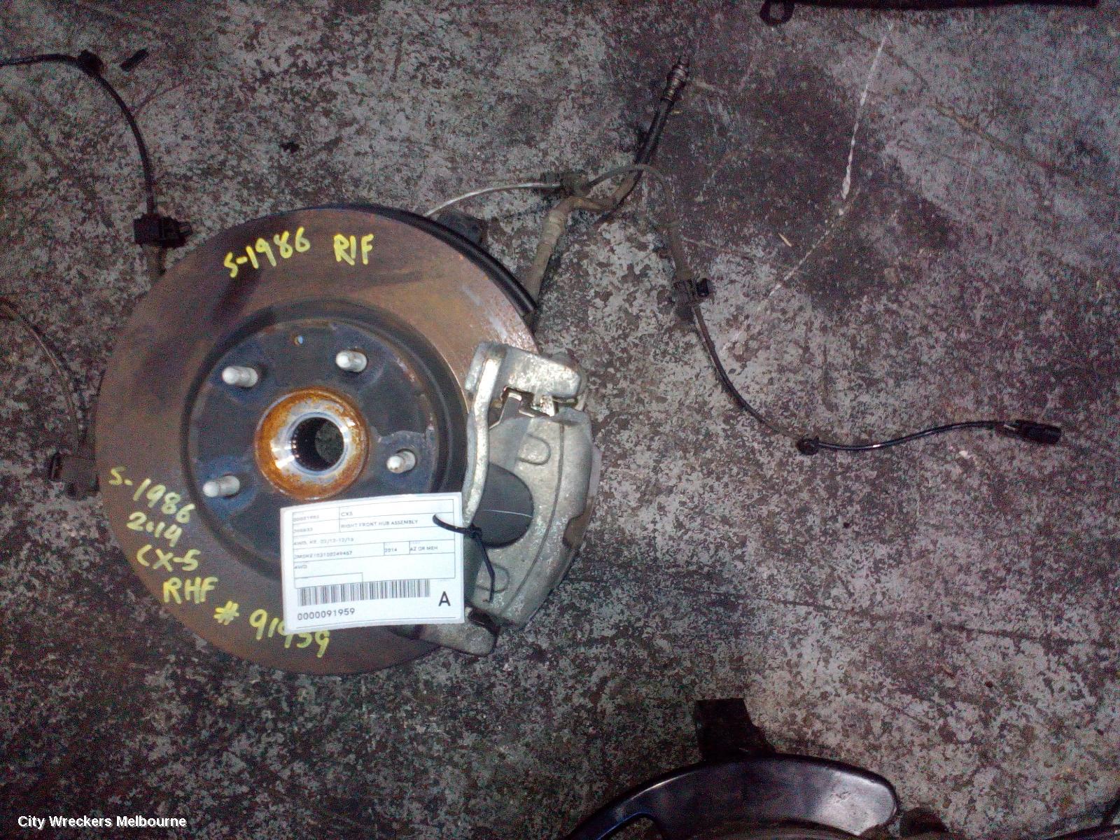 MAZDA CX5 RIGHT FRONT HUB ASSEMBLY, 4WD, KE, 02/2012 - 12/2016 - Image 2