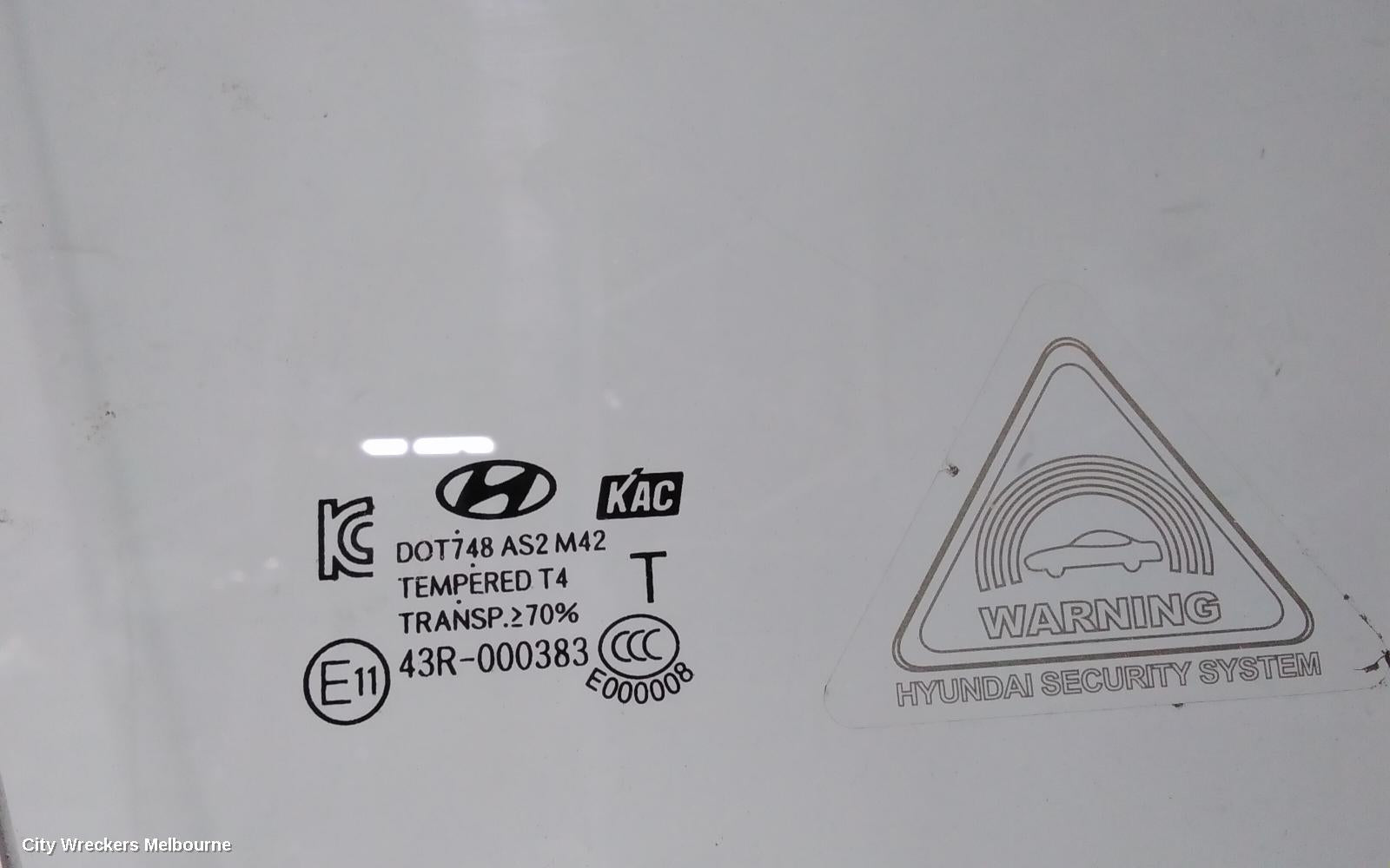 HYUNDAI I30 RIGHT FRONT DOOR WINDOW, GD, 5DR HATCH, 05/2012 - 02/2017 - Image 3