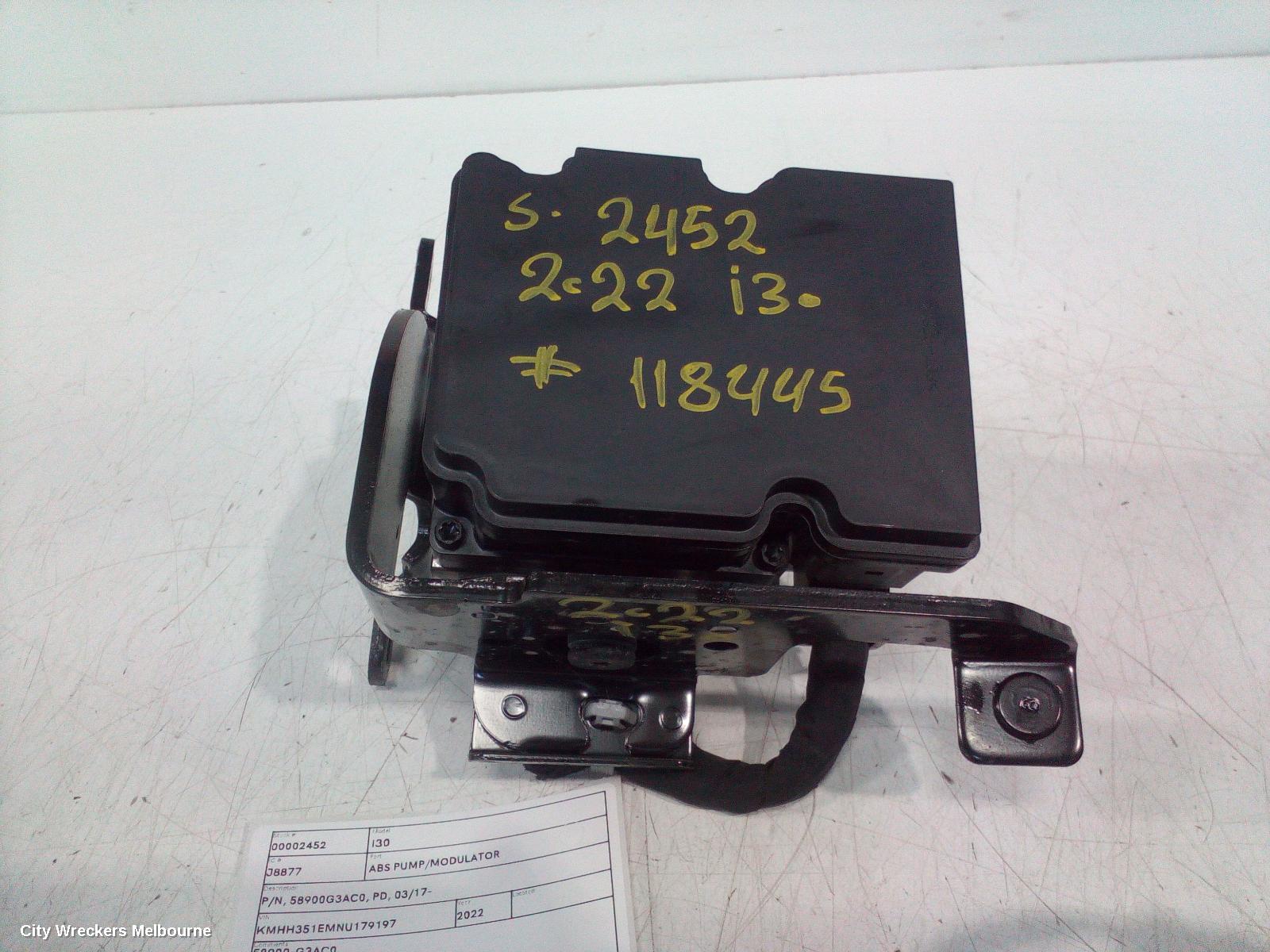 HYUNDAI I30 ABS PUMP/MODULATOR, P/N, 58900G3AC0, PD, 03/2017 ONWARDS - Image 1