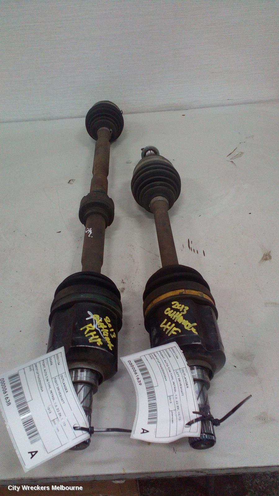 MITSUBISHI OUTLANDER RIGHT DRIVESHAFT, FRONT, AUTO T/M, PETROL, 2.0, ZJ-ZL, 10/2012 ONWARDS - Image 2