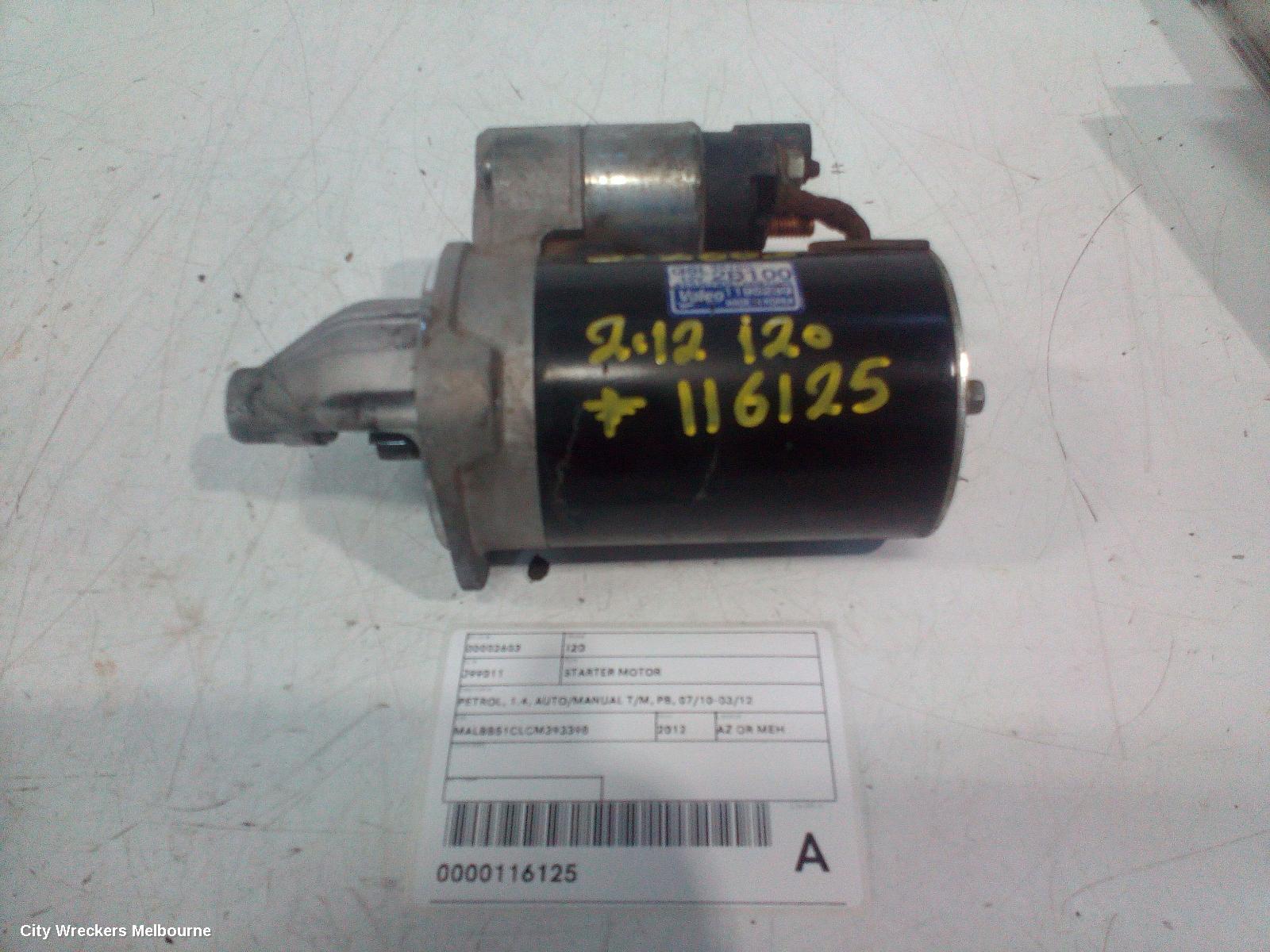 HYUNDAI I20 STARTER, PETROL, 1.4, AUTO/MANUAL T/M, PB, 07/2010 - 03/2012 - Image 1
