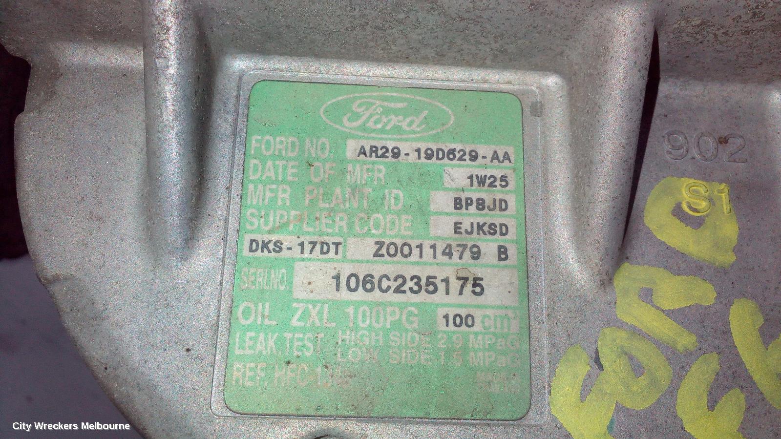 FORD FALCON A/C COMPRESSOR, FG-FGX, 4.0, PETROL DEDICATED GAS (NOT LPI), 04/2008 - 12/2016 - Image 1