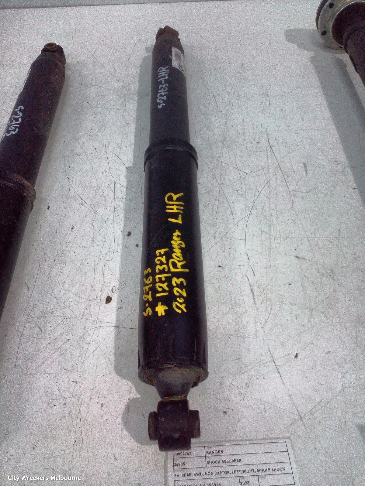 FORD RANGER SHOCK ABSORBER, RA, REAR, 4WD, NON RAPTOR, LEFT/RIGHT, SINGLE SHOCK ONLY, 05/2022 ONWARDS - Image 1