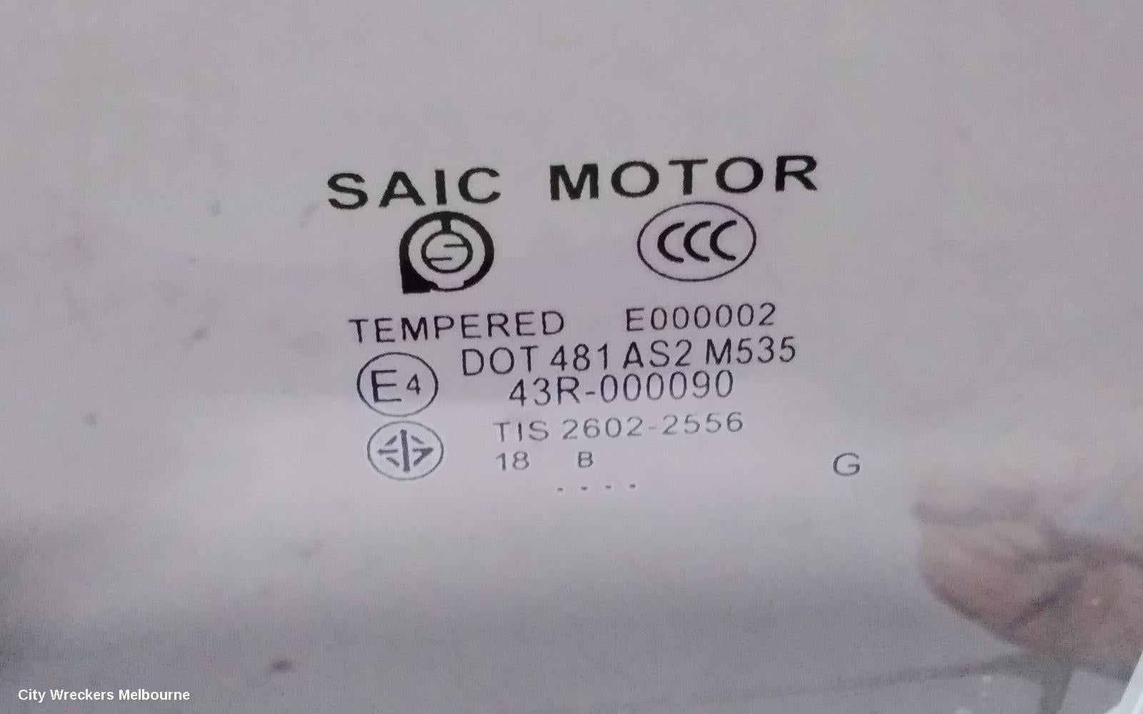 MG GS LEFT FRONT DOOR WINDOW, SAS2, 09/2016 - 08/2019 - Image 3