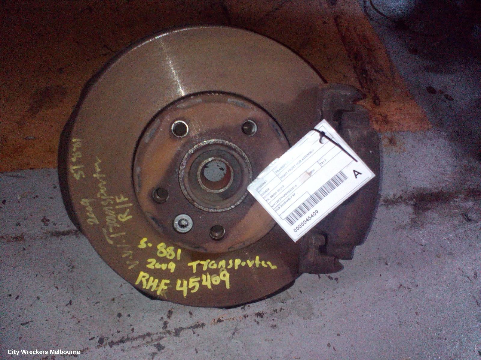 VOLKSWAGEN TRANSPORTER RIGHT FRONT HUB ASSEMBLY, T5, 08/2004 - 02/2010 - Image 2