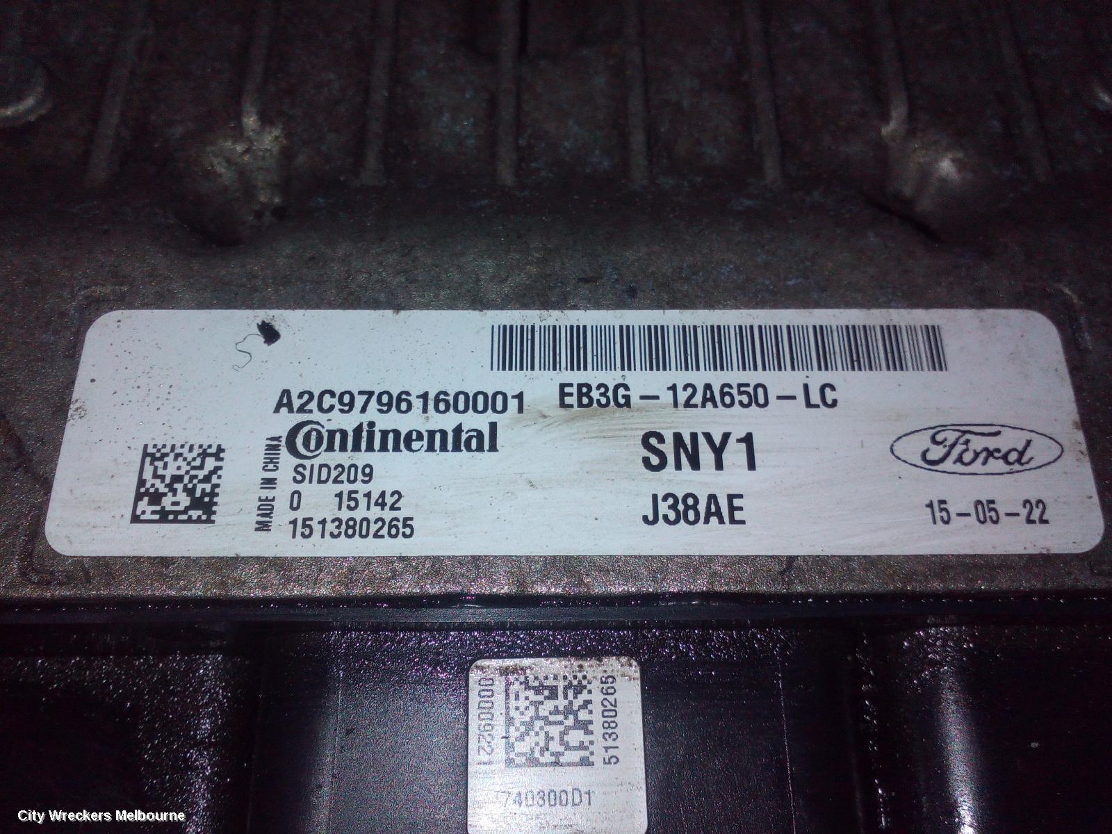 FORD RANGER ECU, ENGINE ECU, 3.2, P5AT, DIESEL, ECU ONLY, P/N EB3G12A650LC, PX, 06/2015 - 04/2022 - Image 1