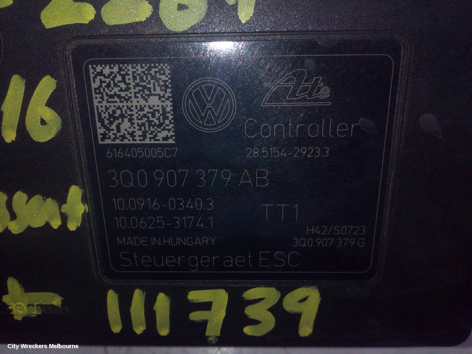 VOLKSWAGEN PASSAT ABS PUMP/MODULATOR, B8/MK7, P/N 3Q0614517AB, 06/2015 ONWARDS - Image 2