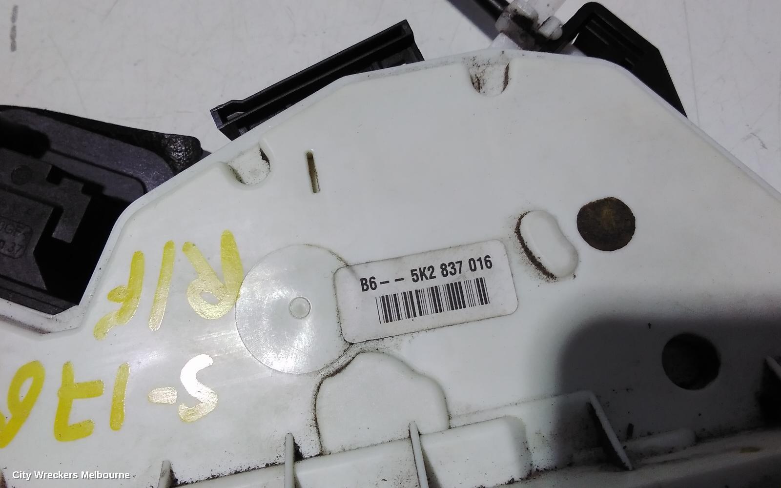 VOLKSWAGEN GOLF DOOR/BOOT/GATE LOCK, RIGHT FRONT DOOR LOCK, GEN 6, HATCH/CABRIO, P/N 5K2837016H, 12/2008 - 01/2016 - Image 3