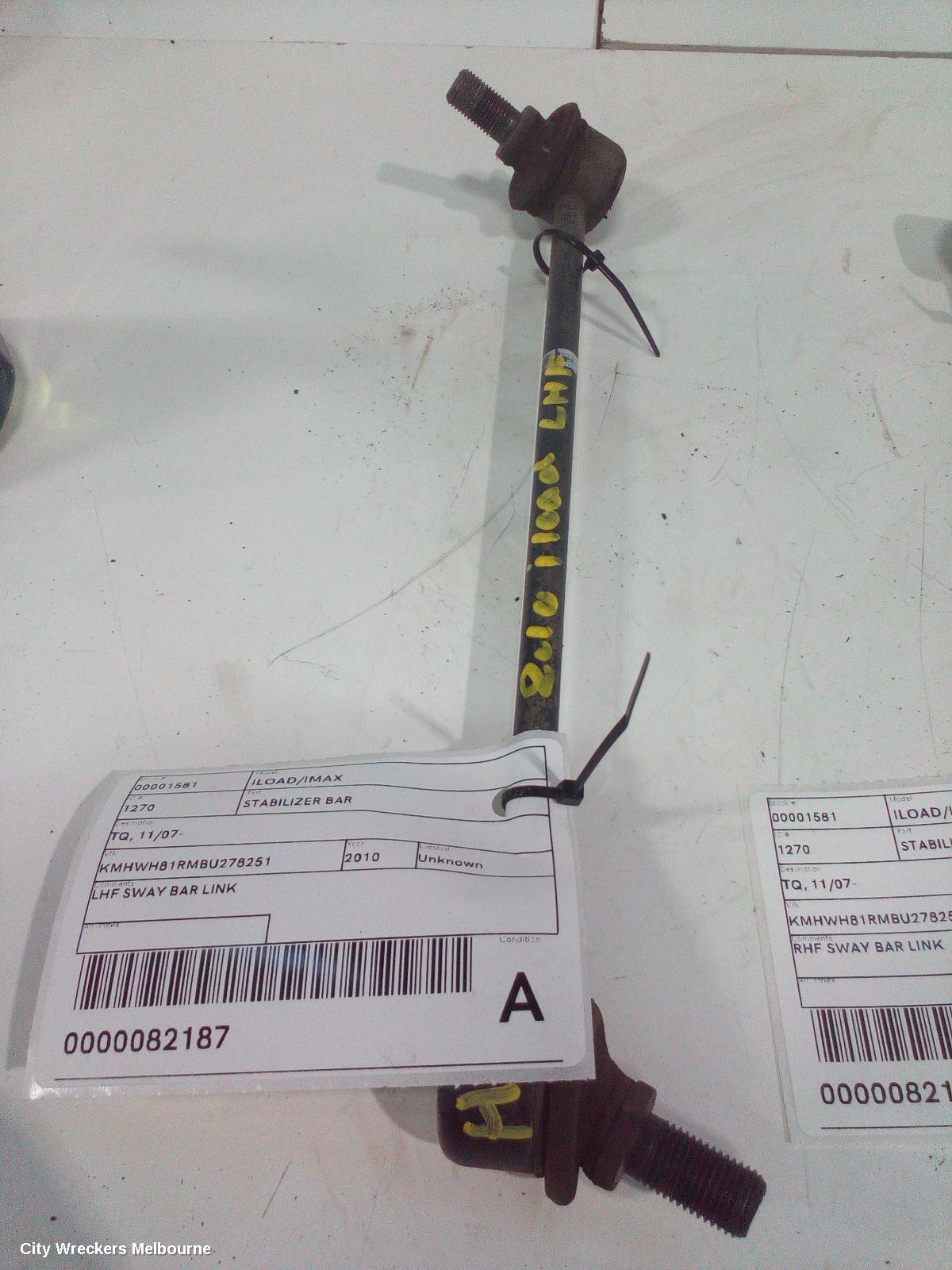 HYUNDAI ILOAD/IMAX STABILISER BAR, TQ, 11/2007 - 03/2021 - Image 1