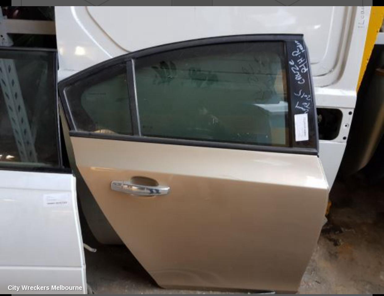 HOLDEN CRUZE RIGHT REAR DOOR, JH, SEDAN, 03/2011 - 01/2017 - Image 1