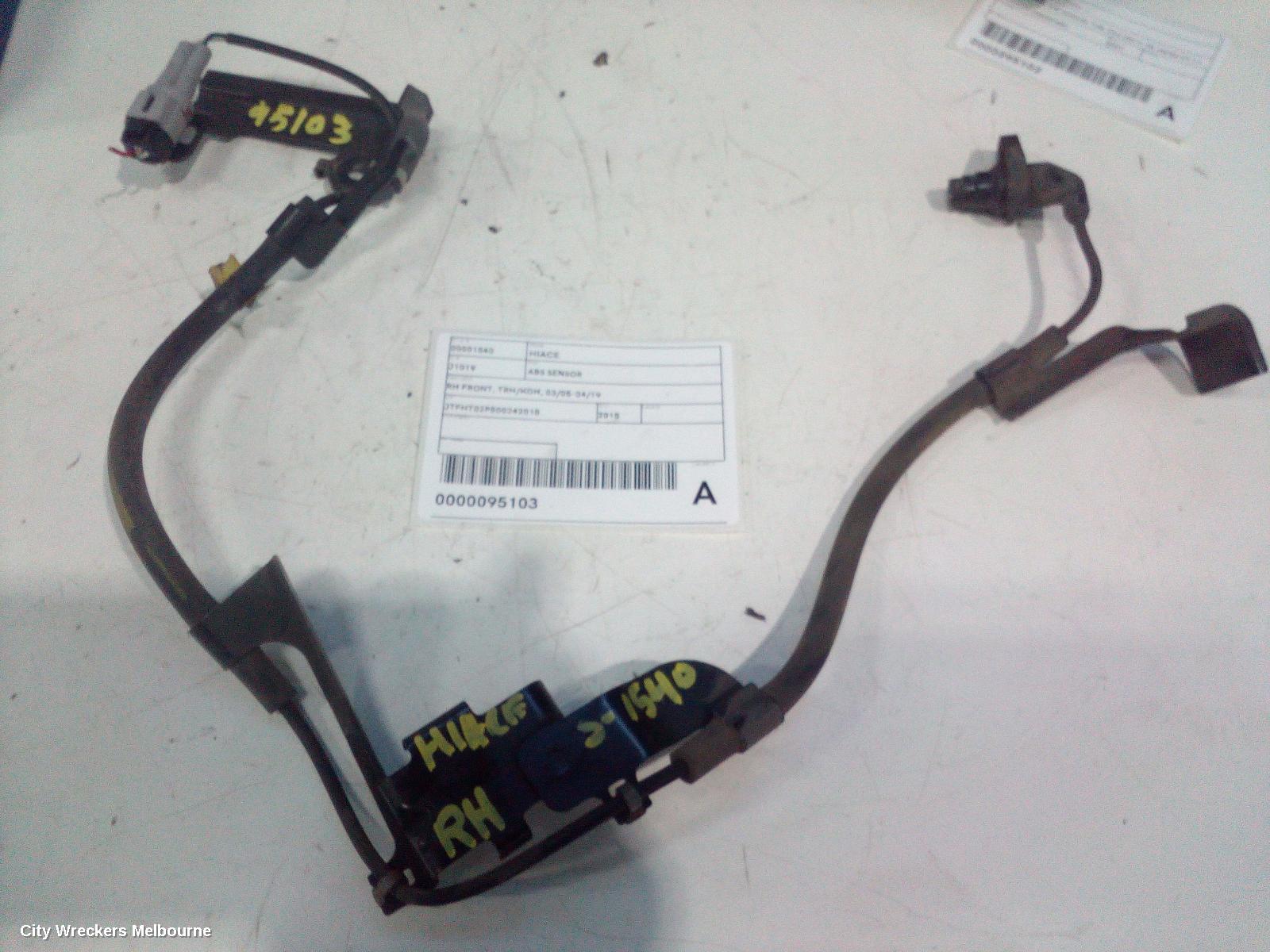 TOYOTA HIACE ABS SENSOR, RH FRONT, W/ LOOM TYPE, TRH/KDH, 03/2005 - 04/2019 - Image 1
