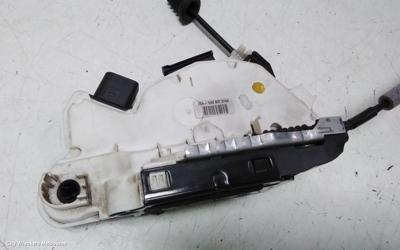 VOLKSWAGEN TIGUAN DOOR/BOOT/GATE LOCK, RIGHT FRONT DOOR LOCK, 5N, P/N 5N2837016A, 01/2009 - 03/2010 - Image 3