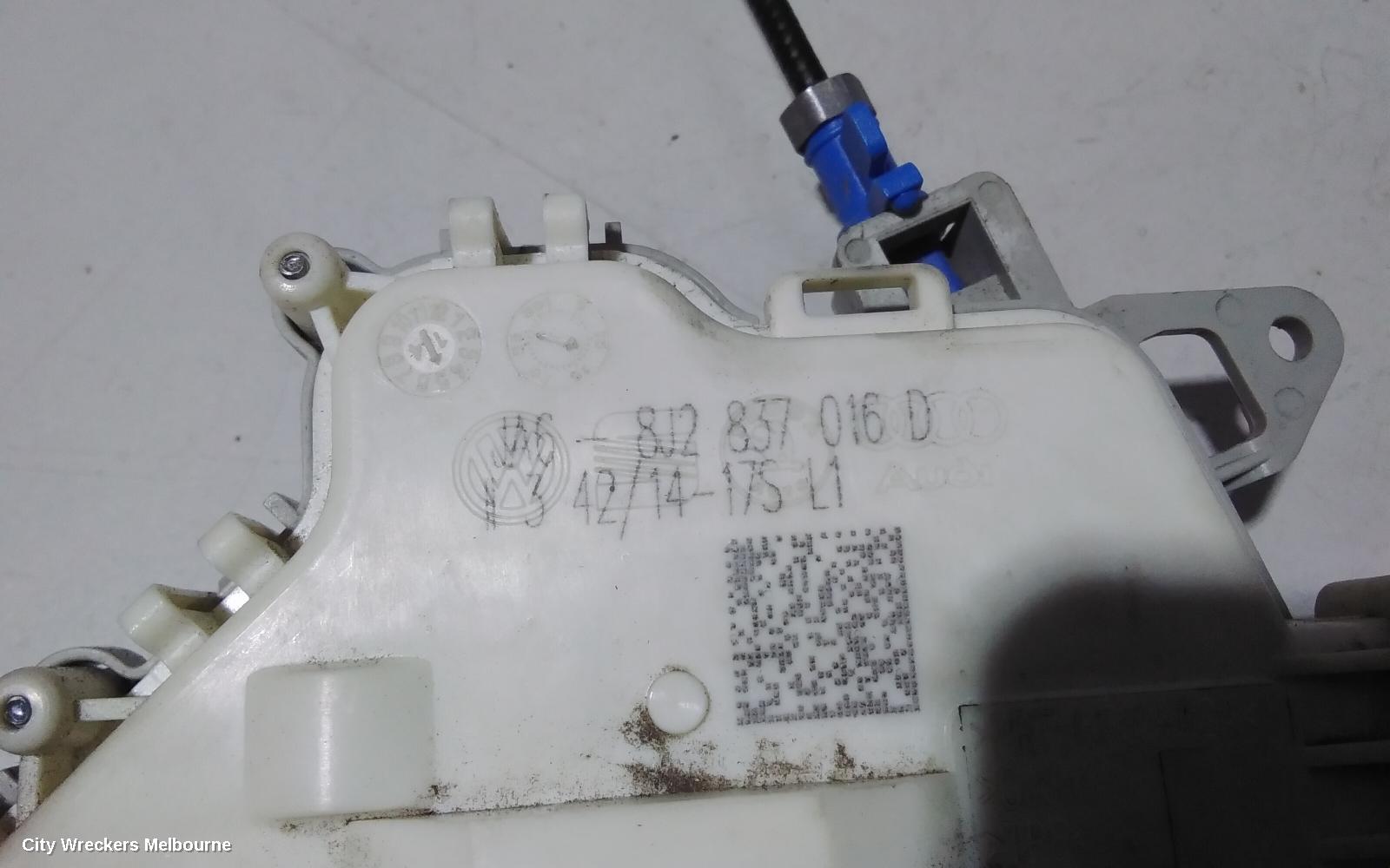 AUDI Q3 DOOR/BOOT/GATE LOCK, RIGHT FRONT DOOR LOCK, 8U, DUAL ROW (8 PIN), P/N 8J2837016F, 11/2014 - 12/2018 - Image 2