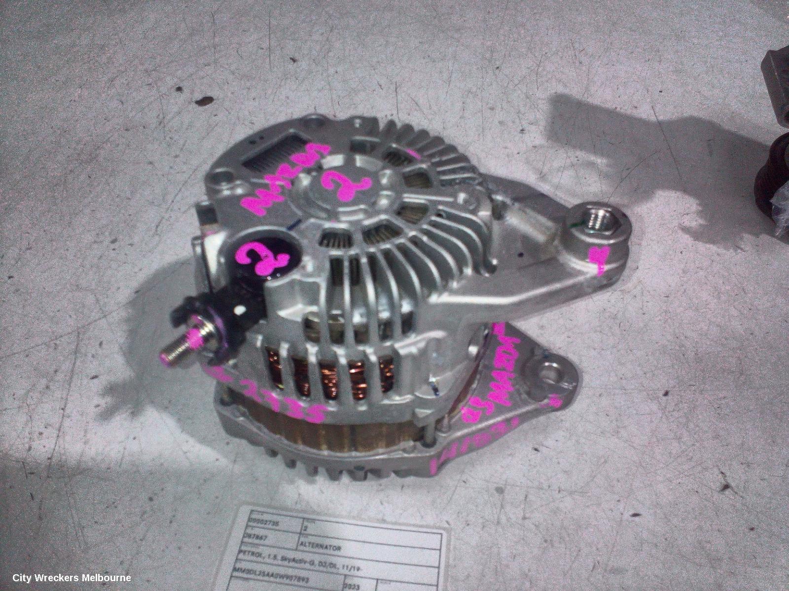 MAZDA 2 ALTERNATOR, PETROL, 1.5, SKYACTIV-G, DJ/DL, 11/2019 ONWARDS - Image 2