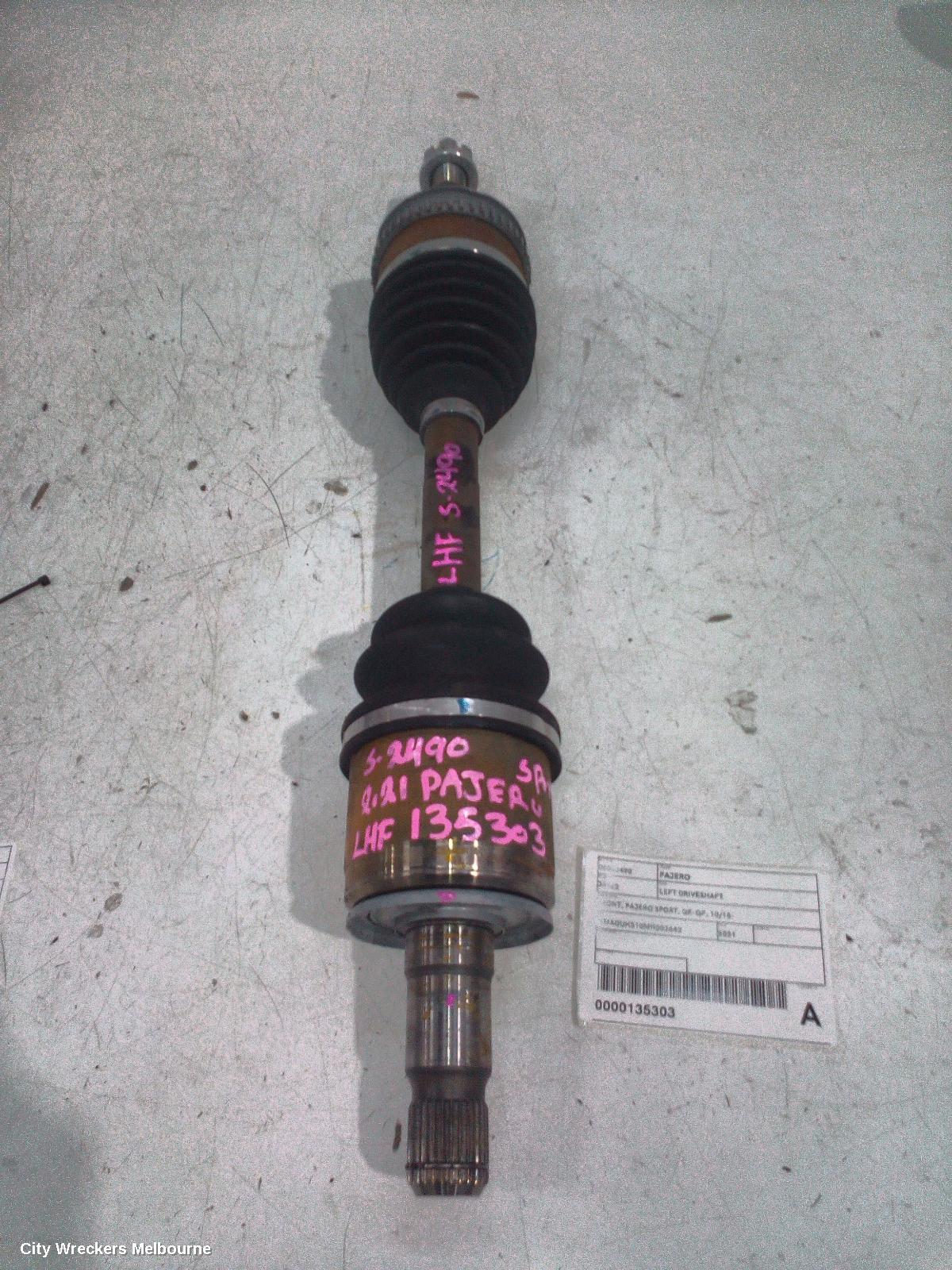 MITSUBISHI PAJERO LEFT DRIVESHAFT, FRONT, PAJERO SPORT, QE-QF, 10/2015 ONWARDS - Image 1