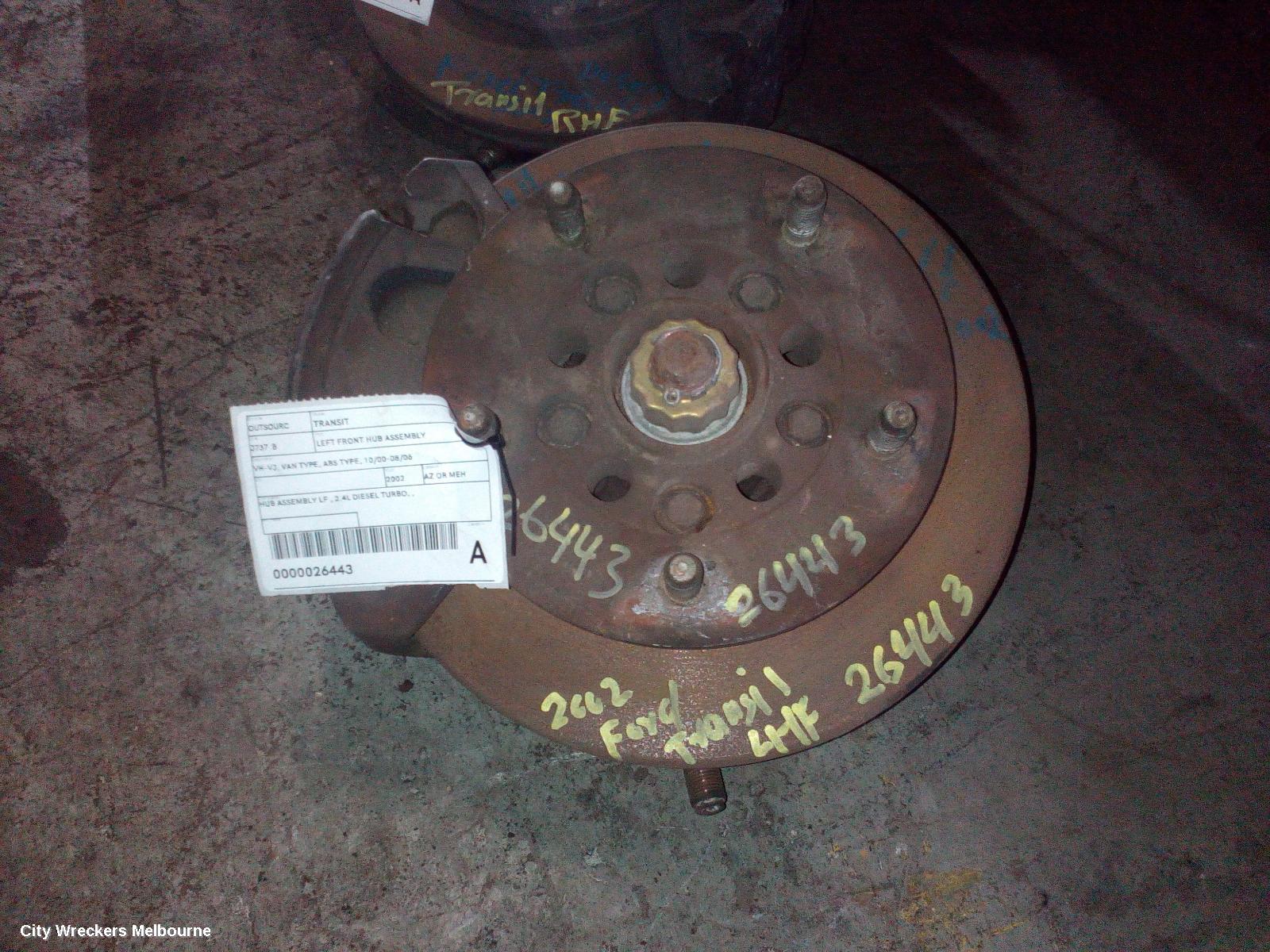 FORD TRANSIT LEFT FRONT HUB ASSEMBLY, VH-VJ, VAN TYPE, ABS TYPE, 10/2000 - 08/2006 - Image 1