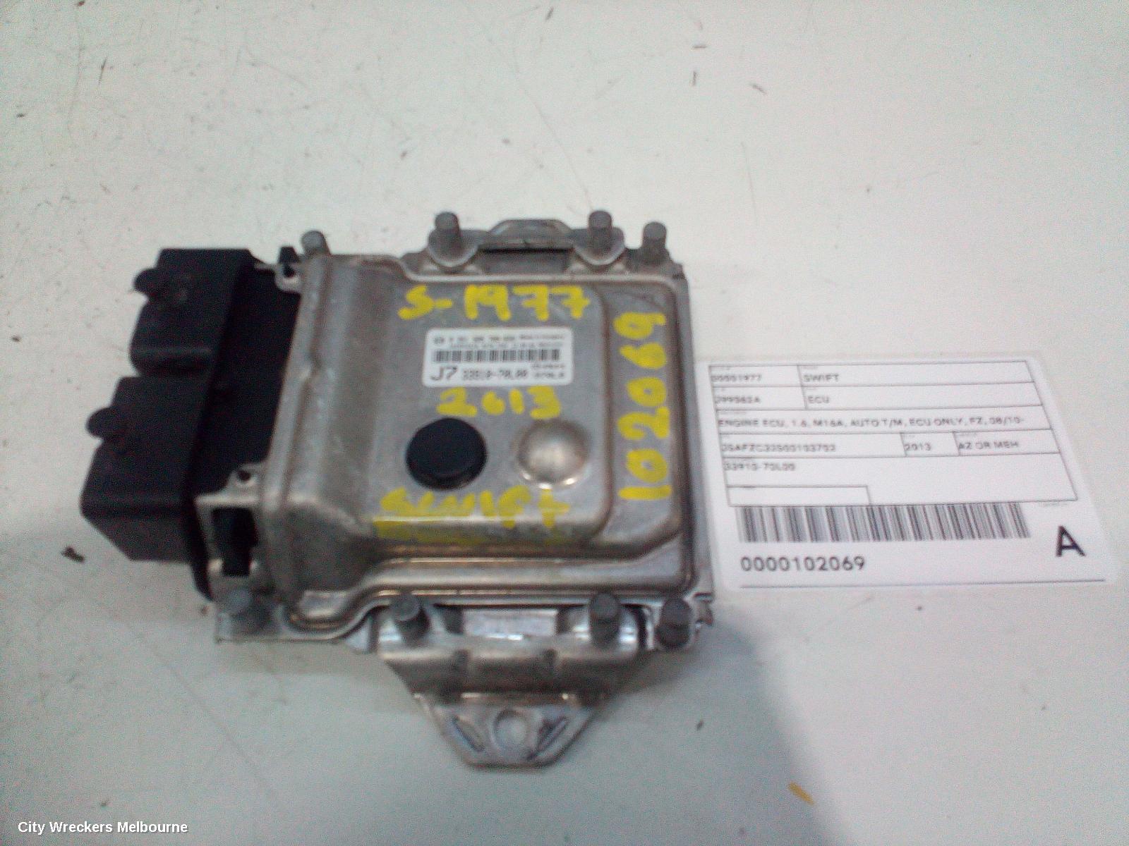 SUZUKI SWIFT ECU, ENGINE ECU, 1.6, M16A, AUTO T/M, ECU ONLY, FZ, 08/2010 - 03/2017 - Image 1