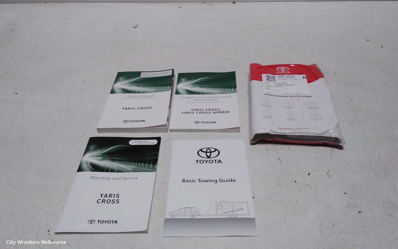 TOYOTA YARIS CROSS OWNERS HANDBOOK, XP210, 06/2020 ONWARDS - Image 2