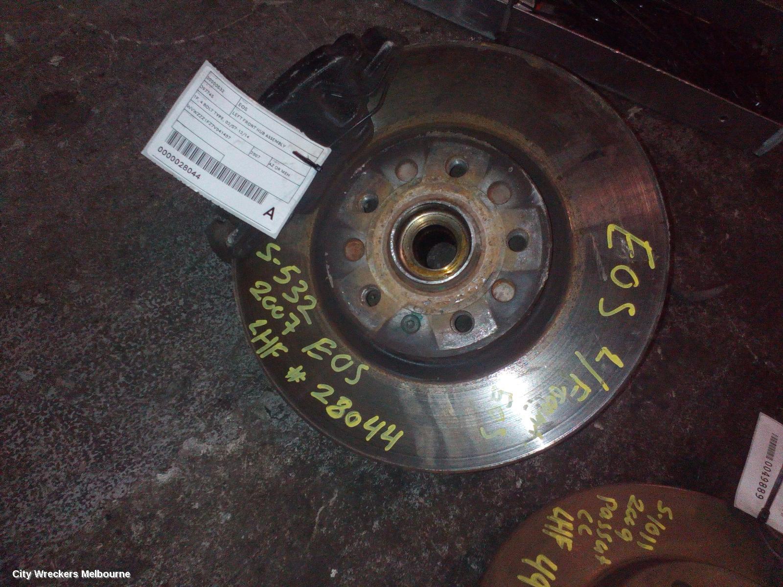 VOLKSWAGEN EOS LEFT FRONT HUB ASSEMBLY, 1F, 4 BOLT TYPE, 02/2007 - 12/2014 - Image 2