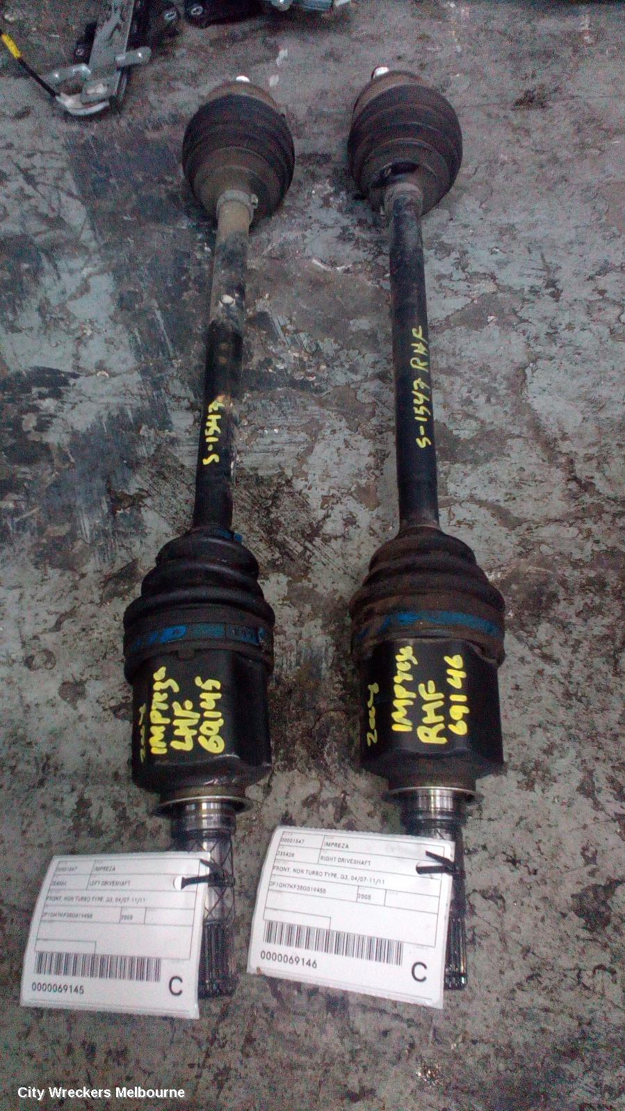 SUBARU IMPREZA LEFT DRIVESHAFT, FRONT, NON TURBO TYPE, G3, 04/2007 - 11/2011 - Image 2