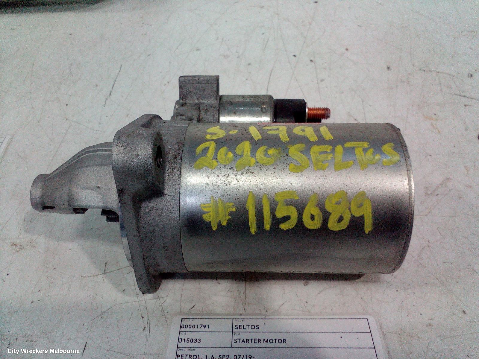 KIA SELTOS STARTER, PETROL, 1.6, SP2, 07/2019 ONWARDS - Image 2