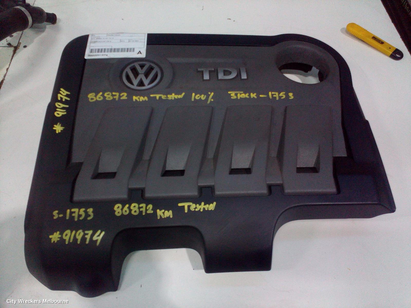 VOLKSWAGEN PASSAT ENGINE COVER, 3CC, SEDAN, 08/2008 - 12/2016 - Image 1