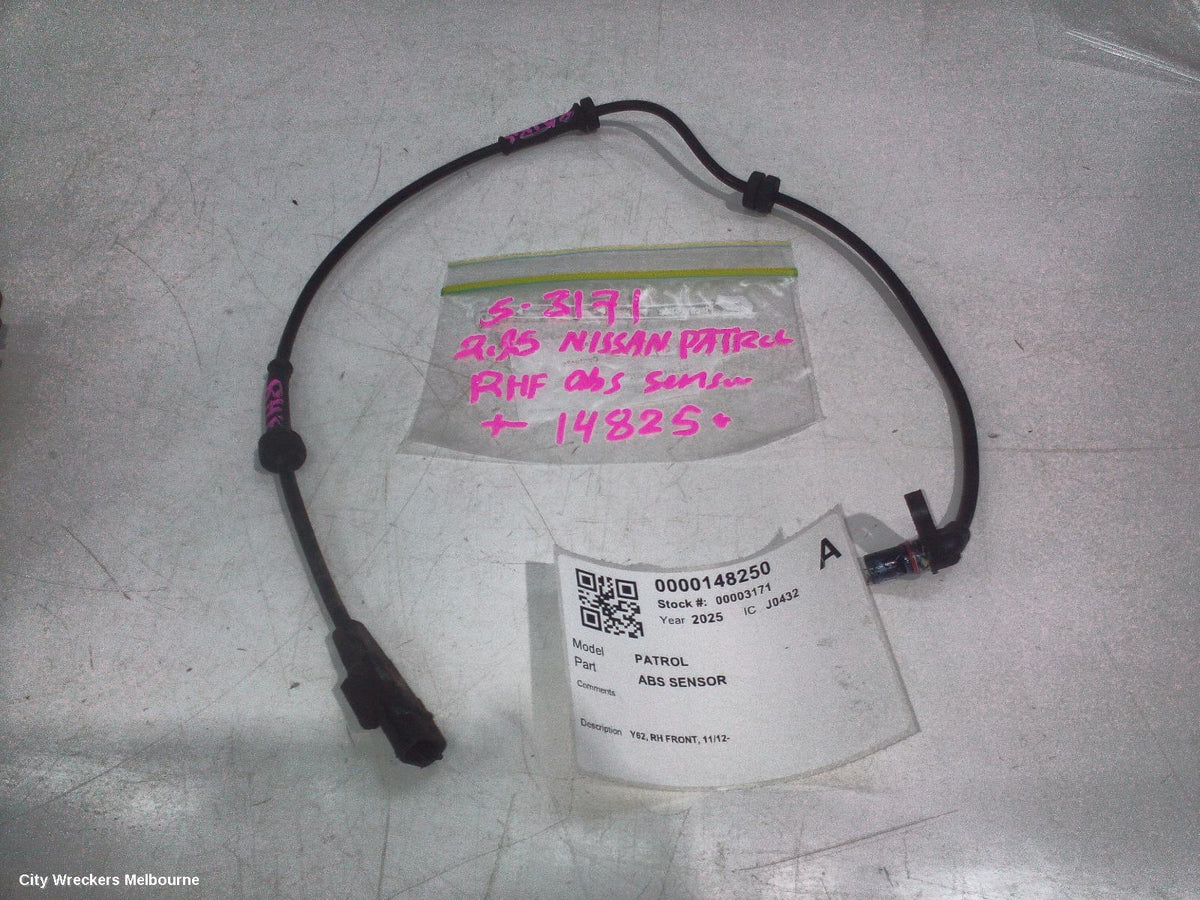 NISSAN PATROL ABS SENSOR, Y62, RH FRONT, 11/2012 ONWARDS - Image 1