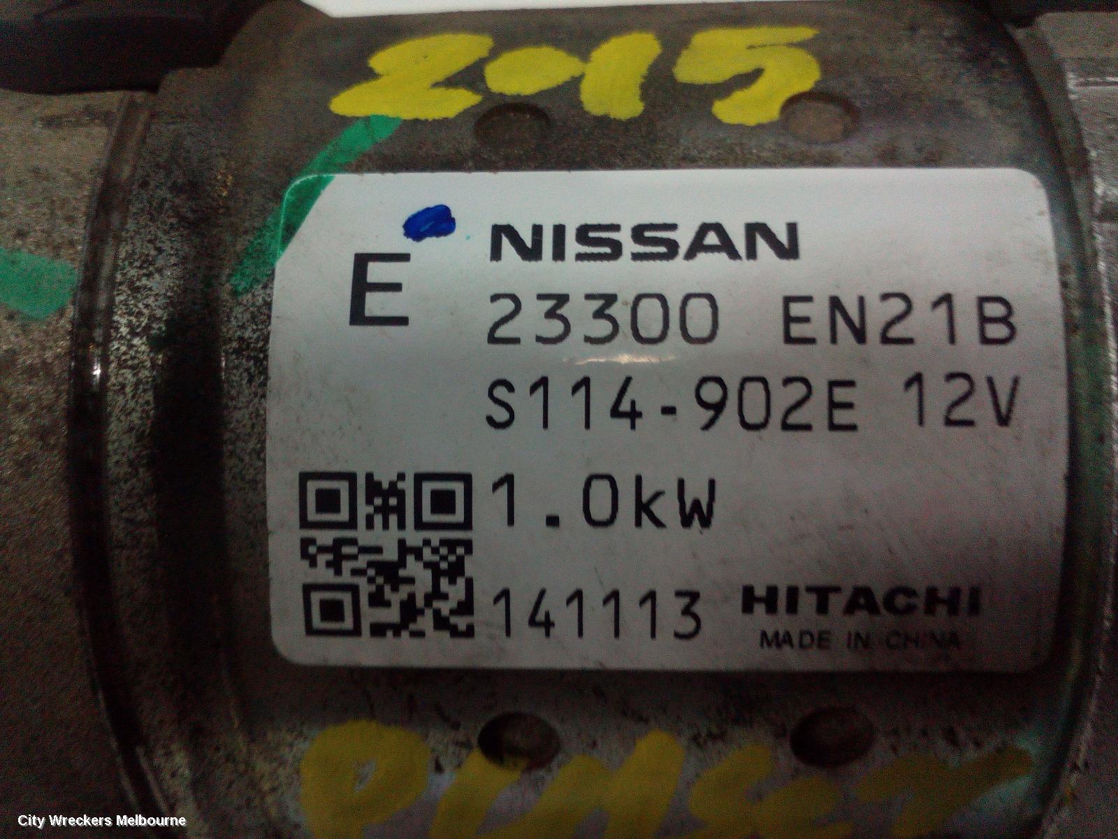 NISSAN PULSAR STARTER, PETROL, 1.8, MRA8DE, B17/C12, 12/2012 - 12/2017 - Image 2