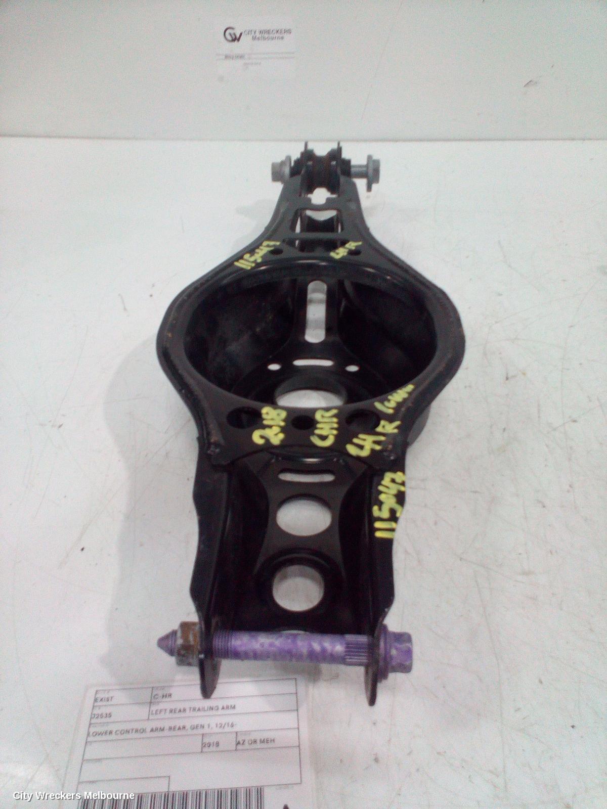 TOYOTA C-HR LEFT REAR TRAILING ARM, LOWER CONTROL ARM-REAR, GEN 1, 12/2016 ONWARDS - Image 2