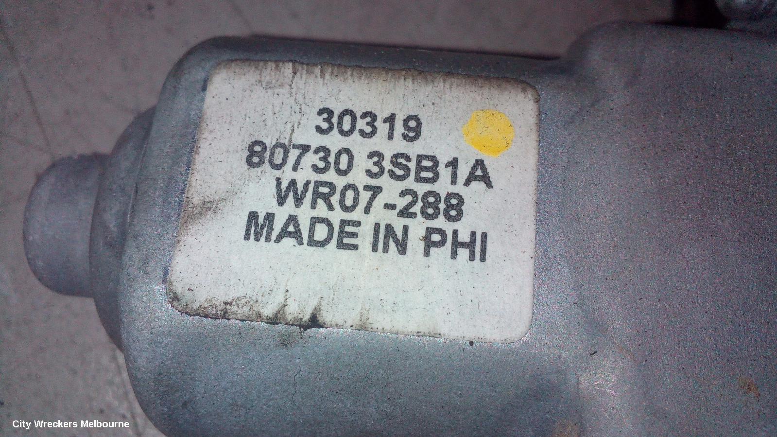 NISSAN PULSAR LEFT FRONT WINDOW REG/MOTOR, C12, HATCH, 05/2013 - 12/2016 - Image 1