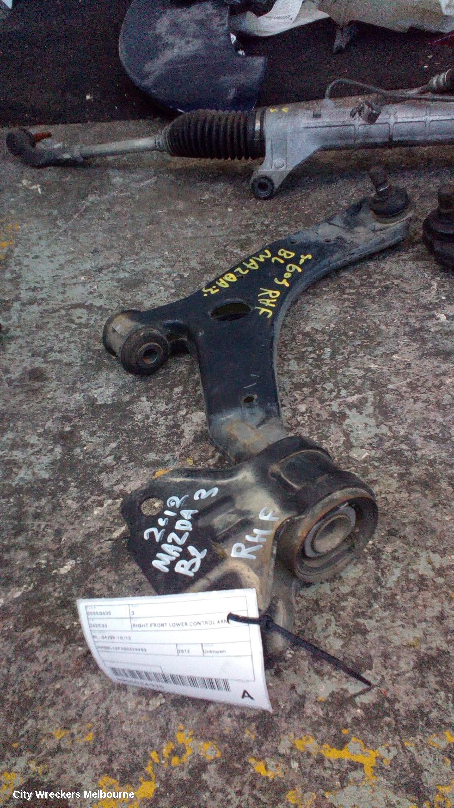 MAZDA 3 RIGHT FRONT LOWER CONTROL ARM, BL, 04/2009 - 10/2013 - Image 1