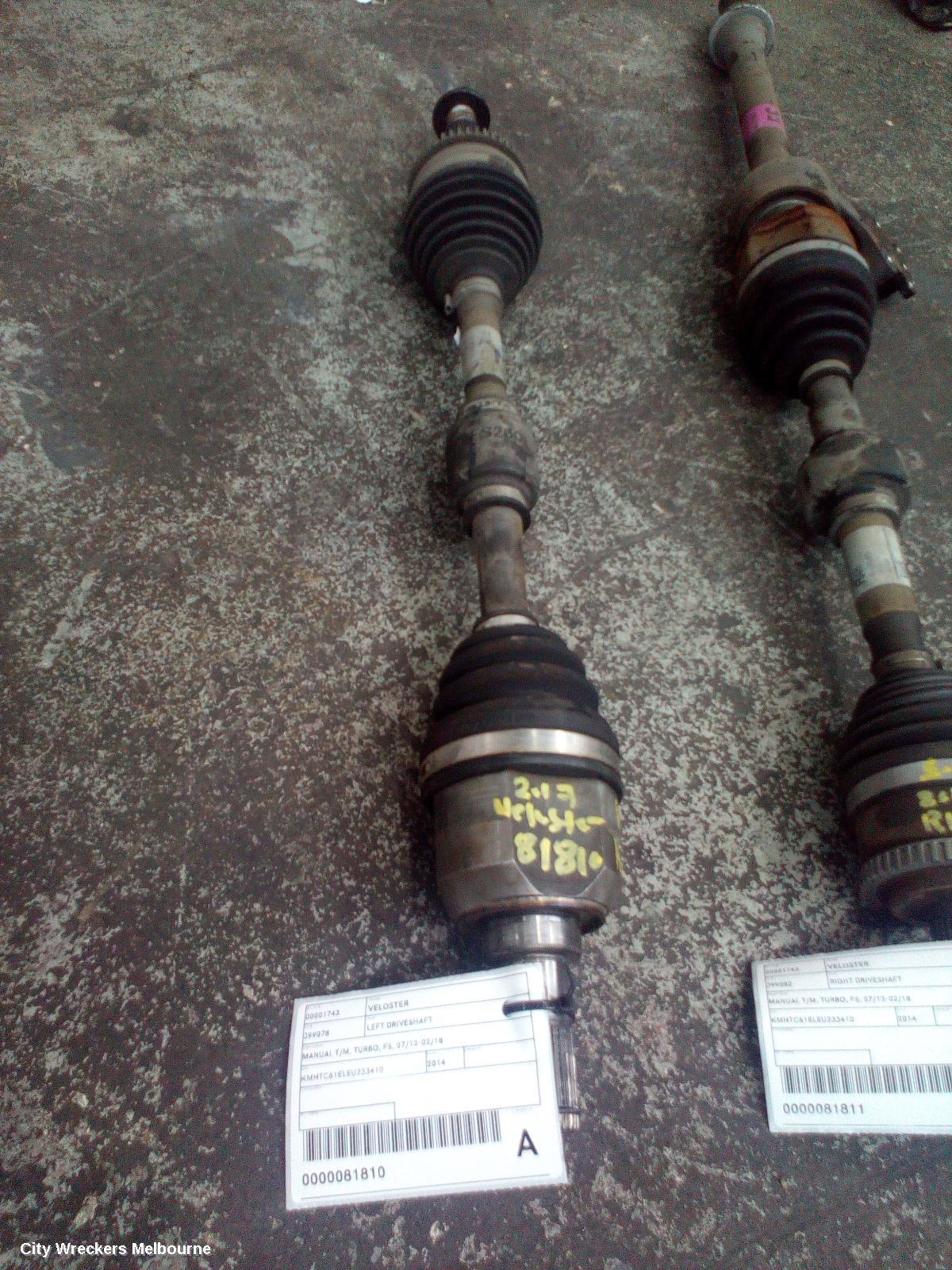 HYUNDAI VELOSTER LEFT DRIVESHAFT, MANUAL T/M, TURBO, FS, 07/2012 - 02/2018 - Image 1