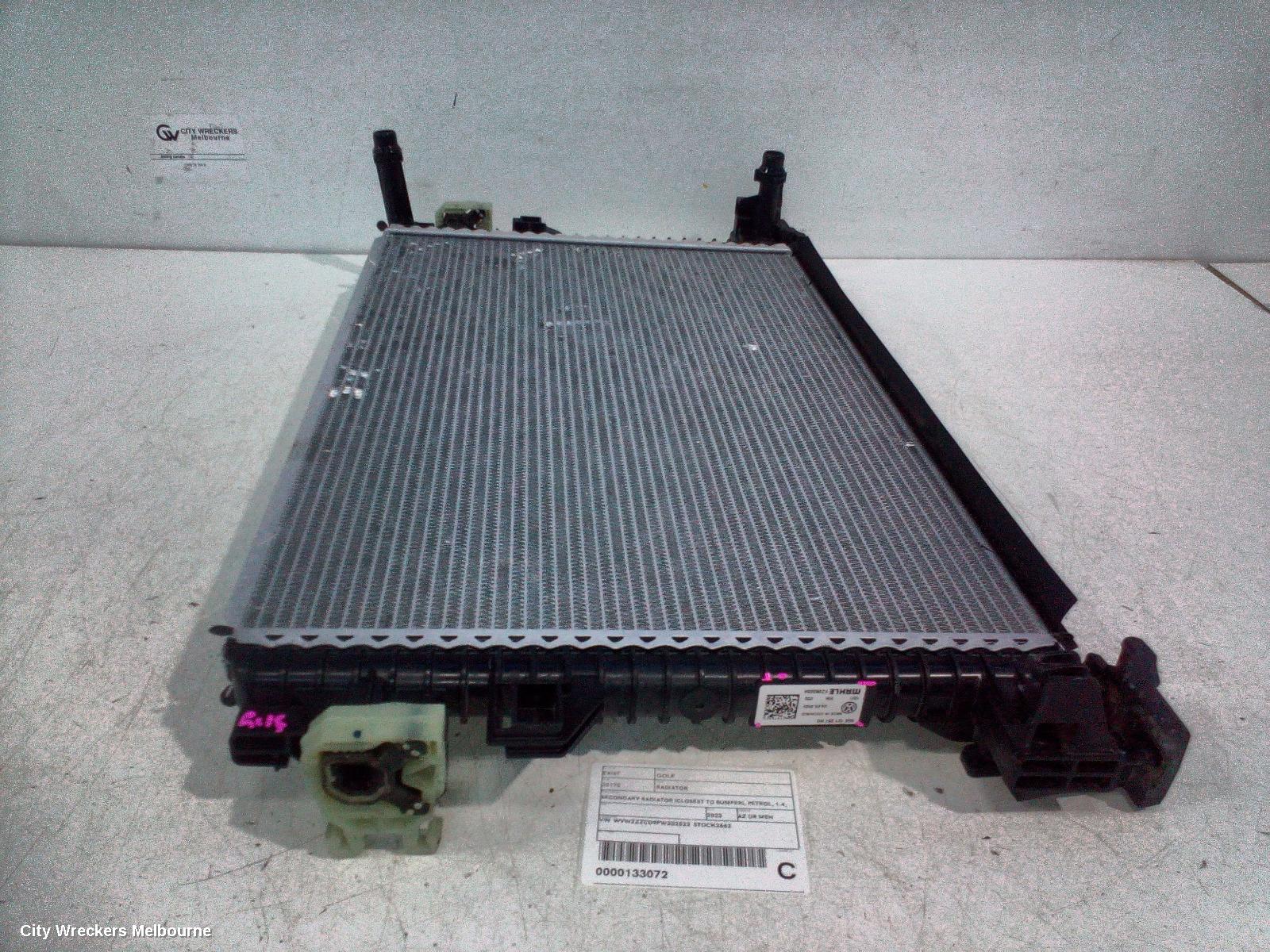 VOLKSWAGEN GOLF RADIATOR, SECONDARY RADIATOR (CLOSEST TO BUMPER), PETROL, 1.4, TURBO, GEN 8, 09/2020 ONWARDS - Image 3